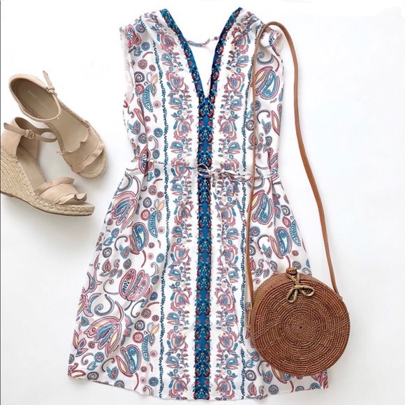 LOFT Dresses & Skirts - SALE | LOFT Floral Paisley Tie Waist Floral Dress